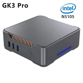 GK3 Pro GK3V Mini PC Intel Celeron N5105 Windows 11 DDR4 8 GB 256 GB WIFI5 1000 M LAN BT4. 2 VGA 4 K oyun bilgisayarı