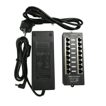 GPOEA-8-48v120w Modu Bir Gigabit Pasif PoE 8 Port Power over Ethernet Enjektör için 48 V AC adaptörü ile Cisco / Yealink IP telefonlar