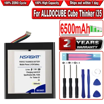 HSABAT ALLDOCUBE Küp Düşünür i35 Tablet PC için 6500 mAh Pil Kubi Yeni Li Polimer Şarj Edilebilir Paketi 10 Hatları + fiş