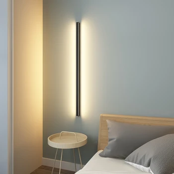Iskandinav Minimalist Uzun Duvar Lambası Modern led duvar ışığı Kapalı Oturma Odası Yatak Odası LED Başucu Lambası Ev Dekor aydınlatma Armatürleri