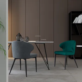 Iskandinav Moda yemek Sandalyesi Minimalist Modern Oturma Odası Eğlence Kadife Arkalığı Sandalye ev mutfak mobilyası yemek sandalyesi CN