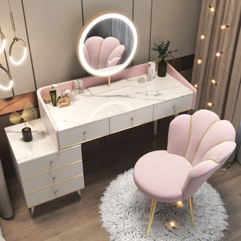 Işık Lüks Yüksek dereceli Anlamda Dresser Modern Minimalist Dolap Entegre Küçük aile Yatak Odası makyaj masası Tuvalet Masası
