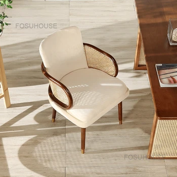 İskandinav kumaş Oturma Odası Sandalyeleri Tasarımcı Ev Mobilyaları Tembel arka Koltuk katı ahşap yemek Sandalyesi Eğlence kamış örgü kanepe Sandalye