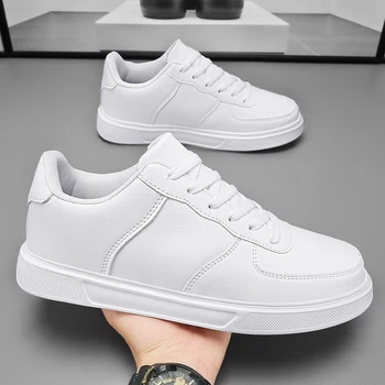 Klasik Beyaz Sneakers Erkekler Kadınlar için Konfor deri Sneakers Kaykay spor ayakkabı Büyük Boy 47 Erkekler Eğitmenler sepet Homme