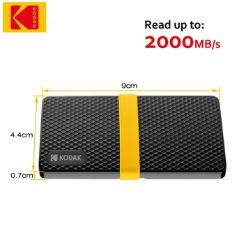KODAK Taşınabilir SSD X200 Pro 1TB 2TB NVME Harici PSSD 2000 mb/s 10Gbps Sabit Disk 512GB Externo USB3.1 Tip-C Dizüstü Bilgisayarlar için PS4 PC