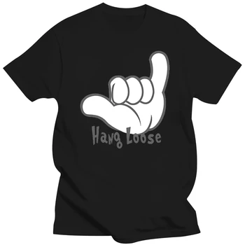 Komik Rahat Mizah Asmak Gevşek El İşareti Asmak Gevşek İşaret Dili erkek t-shirtü 2019 Giyim Erkek T-Shirt Ekip Boyun Boyutu S-5xl
