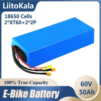 LiitoKala 60V ebike pil 20Ah 30Ah 40Ah 50Ah lityum iyon batarya elektrikli bisiklet pil 60V elektrikli scooter pil 50ABMS