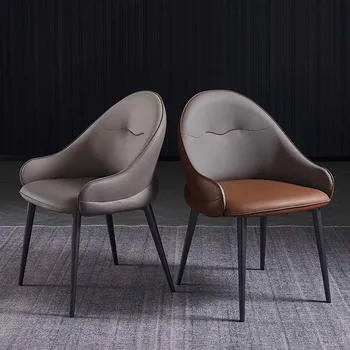 Lüks Cafe İskandinav yemek sandalyeleri Tasarım Rahatlatıcı Salon Modern ofis koltuğu Bilgisayar Minimalist Banqueta Tasarım Mobilya XY50DC