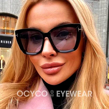 Lüks Marka Kedi Gözü Bayanlar Güneş Gözlüğü 2023 Moda Siyah güneş gözlüğü Kadınlar İçin Trendy Vintage Shades Óculos De Sol Feminino