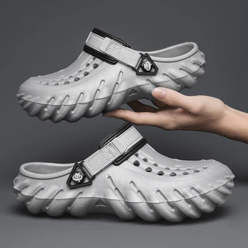 Marka erkek terlikleri Hafif rahat ayakkabılar Moda Kapalı Antiskid Slaytlar Yaz Platformu Açık plaj sandaletleri plaj ayakkabısı