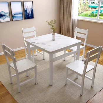 masa ve sandalyeler aile küçük daire yemek masası snack bar kare masa kantin hızlı yemek masası ve sandalye kombinasyonu