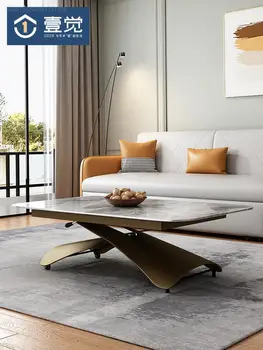 masa çift amaçlı küçük daire çok fonksiyonlu İtalyan minimalist kaya masa çay masası oturma odası entegre ev