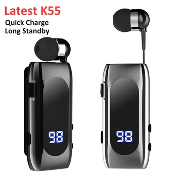 Mini Bluetooth Kulaklık Son K55 BT5. 2 PK F920 F910 Konuşma Süresi 20 H Çağrı Hatırlatmak Titreşim Spor Klip Sürücü Auriculares Kulaklık