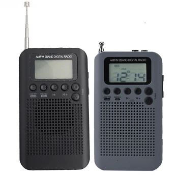 Mini LCD Dijital AM FM Radyo Hoparlör Çözme Dijital Radyo 2 Bant 8UV Stereo Tuning Radyo Cep Radyo ile 3.5 mm Kulaklık