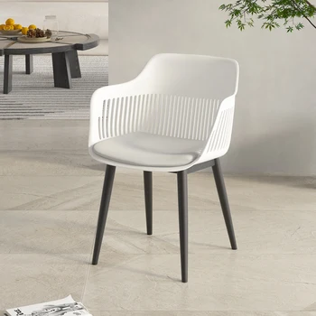 Mobil Lüks Beyaz Yemek Sandalyesi Açık Ofis yemek sandalyeleri Metal Modern Zarif Taburete Madera Çok Fonksiyonlu Mobilya