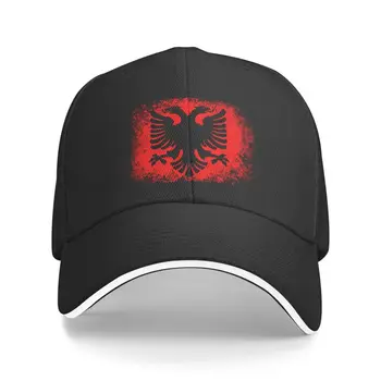 Moda Arnavutluk Bayrağı beyzbol şapkası Erkekler Kadınlar Ayarlanabilir Arnavut Kartal arması Baba Şapka Açık