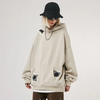 Moda Yeni Marka StarRive Vortex Vintage Peluş sıcaklık için sonbahar ve kış Boy Gevşek Hoodies Erkekler İçin Unisex