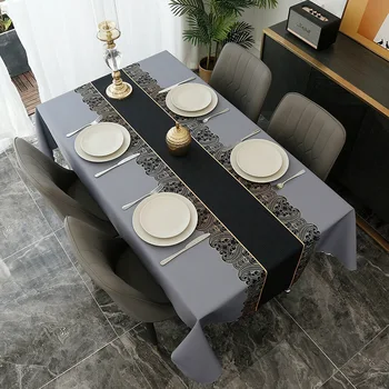 Modern Basit Ev Nordic Masa Örtüsü Dikdörtgen Sehpa Mutfak yemek masası Ev Dekor Yıkanabilir Toz Geçirmez Masa Örtüsü