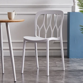 Modern Plastik yemek sandalyeleri Ev Arkalığı Tabure Eğlence oturma odası sandalyesi İskandinav mutfak mobilyası yemek odası sandalyesi TG