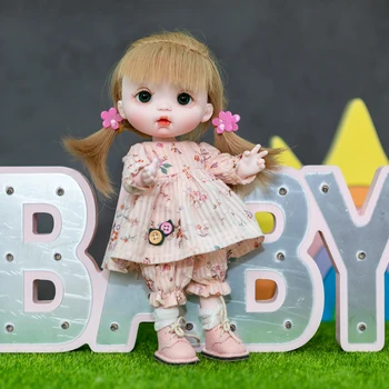 NPK Yeni Bebek 8 inç Küçük Sevimli OB Bebek Beyaz Cilt Kullanışlı Taşınabilir Sevimli Bebek Kız Bebek Yüksek Kaliteli Bebek