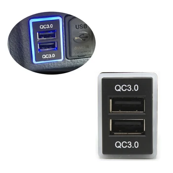 Otomatik Şarj Cihazı QC3. 0 USB Çift Hızlı Şarj Arayüzü Soketi İçin Fit Toyota Prado Camry Prius Corolla Reiz Vios Yaris