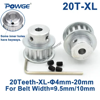 POWGE 20 Diş XL zamanlama kasnağı Kama Çap 8/10/12/12. 7/14/15 / 16mm genişliği 10mm XL Senkron Kemer 20 diş 20 T