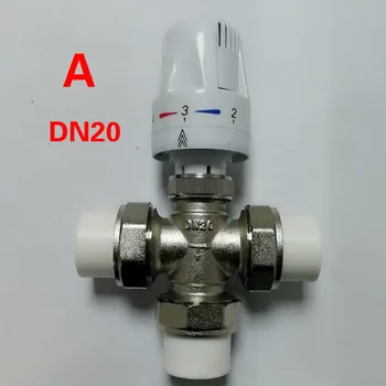 PPR 3 yollu Pirinç termostat radyatör kontrol vanası PPR DN20*1/2 DN32*1