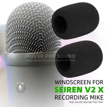 RAZER SEİREN için V2x V2 V 2 X Mikrofon Cam Kalkanı Mikrofon Köpük Rüzgar Geçirmez Sünger Anti Pop Filtre Rüzgar Ekran Toz Geçirmez Kapak