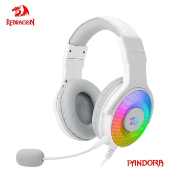 REDRAGON Pandora H350 RGB Arka Aydınlatma oyun Kulaklık, 7.1 USB Surround ses bilgisayar kulaklığı mikrofonlu kulaklık Dizüstü Bilgisayar