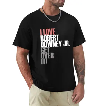 Robert Downey Jr. ' ı seviyorum. T-Shirt vintage t shirt Büyük boy t-shirt komik t shirt erkekler için