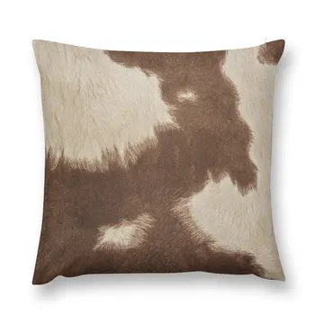 Sahte kahverengi inek derisi atmak yastık özel yastık fotoğraf elastik kapak kanepe için