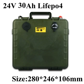 su geçirmez Lifepo4 24V 30AH Pil yok 24V 50ah lipo baterias BMS için 500w Açık Yedek Güç 1000w EV motor + Şarj Cihazı