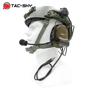 TAC-SKY COMTAC COMTAC II kask braketi silikon earmuffs açık spor gürültü pikap askeri taktik çekim kulaklıklar FG