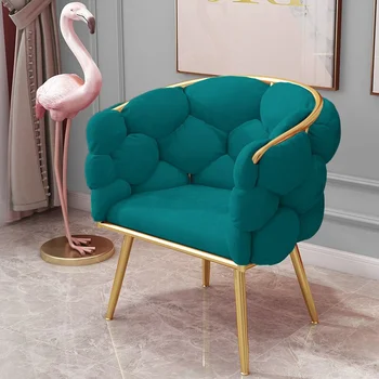 Tasarım Modern Sandalye Lüks İskandinav Kol Salon Makyaj Accent Yatak Odası Kanepe Bahçe Sandalye Yemek Şezlong Ev FurnitureLJYXP