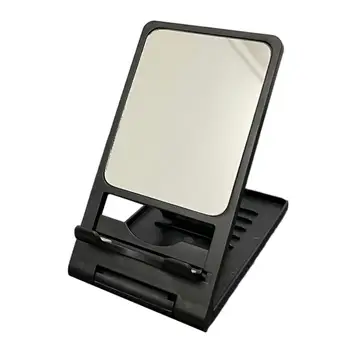 Telefon standı Açısı Ayarlanabilir Ayna ile İstikrarlı Destek Katlanabilir Tablet Tutucu Masaüstü Tutucu Cep Telefonu Aksesuarları