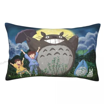 Totoro Yastık Kılıfı Stüdyo Ghibli Yastık Kapakları Ev Kanepe Sandalye Dekoratif Sırt Çantası Kapakları