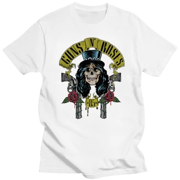 Tshirt erkekler pamuklu üst giyim Guns N‘ Roses ‘Slash 85‘ T-Shirt erkekler yaz moda tişört Siyah erkek t shirt euro boyutu
