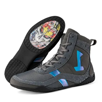 Unisex Profesyonel boks ayakkabıları Nefes Aşınmaya Dayanıklı Kaymaz güreş ayakkabısı Spor Eğitim Ayakkabı Mücadele Sneakers