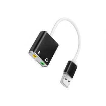USB Harici Ses Kartı Jakı 3.5 mm USB Ses Adaptörü USB Ses Kulaklık Mikrofon Macbook Bilgisayar Laptop İçin PS4 Ses Kartı