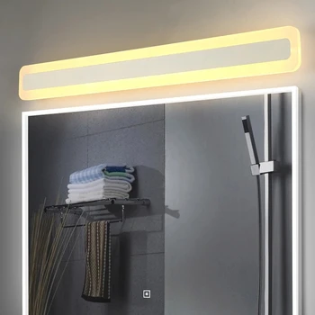 Uzun LED ayna ışık AC85-265V Modern kozmetik akrilik duvar lambası banyo aydınlatma su geçirmez duvar aydınlatması