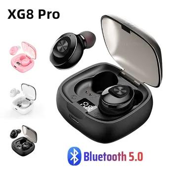 XG8 TWS Dijital 5.2 Bluetooth kablosuz Kulaklık Spor Kulaklık Dokunmatik Mini kablosuz Bluetooth Kulaklık Gürültü Azaltma Kulakiçi