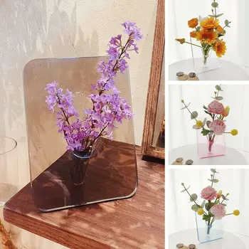 Yaratıcı Ev Topraksız Basit Şeffaf Çerçeve Vazo Odası Dekorasyon Çiçek Düzenleme Masa Dekoratif