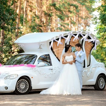 Yeni 30 Adet Beyaz Düğün Araba Dekorasyon Hediye Paketi Şerit Yaylar Parti Kurdela Yaylar Kiti