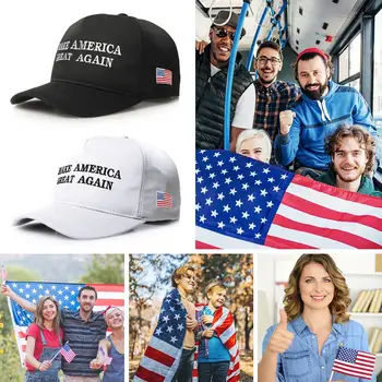 Yeni Amerikan Başkanlık Şapka Yapmak Amerika Büyük Tekrar Donald Ayarlanabilir Cumhuriyetçi Şapka beyzbol şapkası Trump Nakış Rahat N9Y7