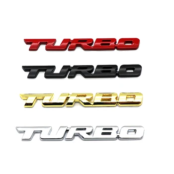 Yeni Araba Styling Araba Turbo Boost Yükleme Artırma 3D Metal Krom Çinko Alaşım 3D Amblem Badge Sticker Çıkartması Oto Aksesuar