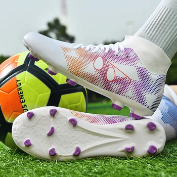 Yeni erkek Futbol yarım çizmeler Serin futbol ayakkabıları Nefes Profesyonel çocuk Futsal Çizmeler Savaş Sneakers 36-45