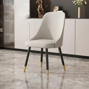 Yüksek Geri İskandinav yemek sandalyeleri Tasarımcı Yüksek Kaliteli Yatak Odası Zemin Yemek Sandalyesi Nötr Salon Cadeiras De Jantar Dekorasyon