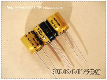 Ücretsiz Kargo 10 adet / 30 adet nıchıcon (ince altın) FG serisi 220uF / 16V 10 * 13mm elektrolitik kondansatör ses